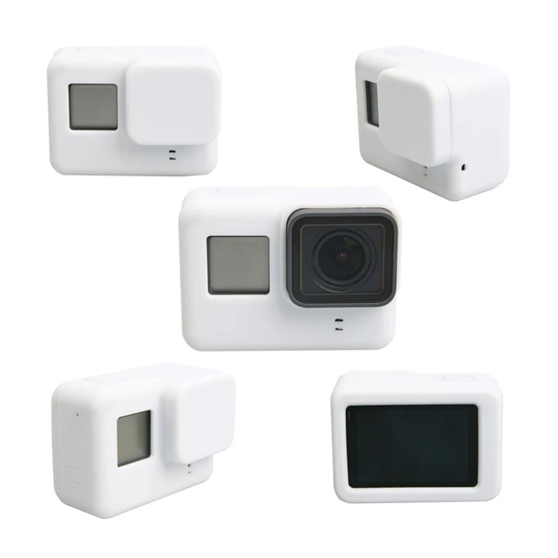 Для GoPro аксессуары мягкий силиконовый защитный чехол+ крышка объектива Крышка для Go Pro Hero 7 6 5 Black Edition Экшн-камера