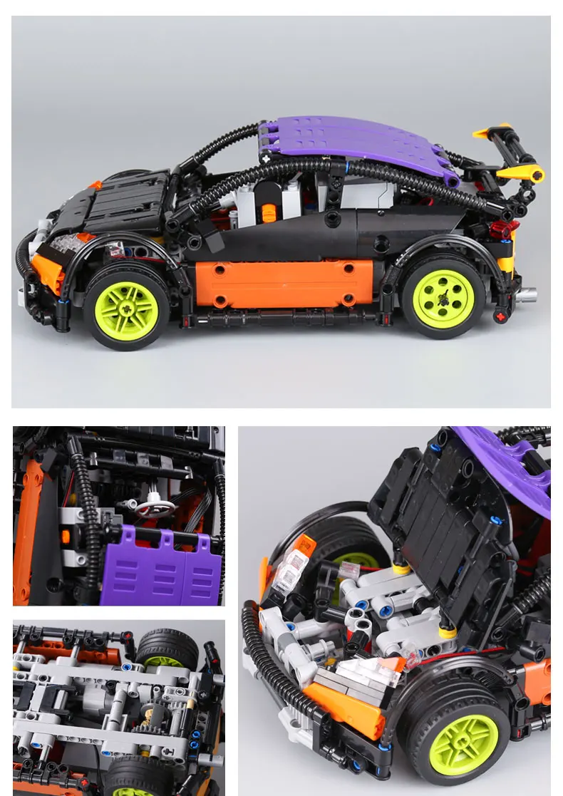 Новинка 20053 Technic серия хэтчбек тип RC автомобиль MOC-6604 строительный блок образование детей Дистанционное управление автомобиль