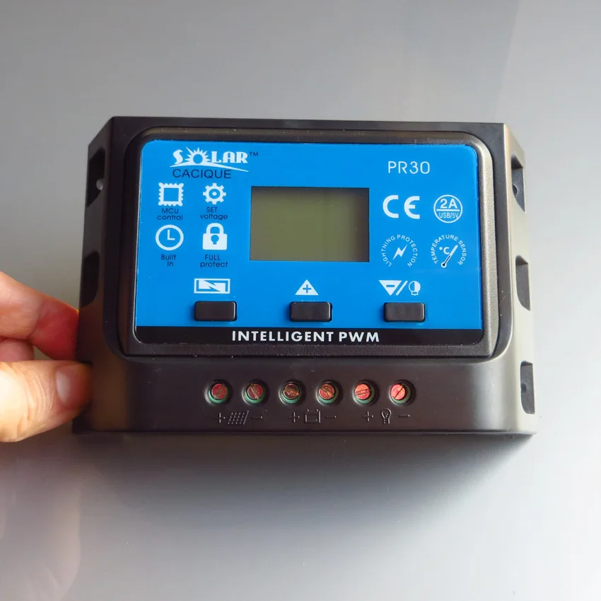 1 шт х 30A PR3030 12 V/24 V линейный ШИМ регулятор панель солнечных батарей с зарядным