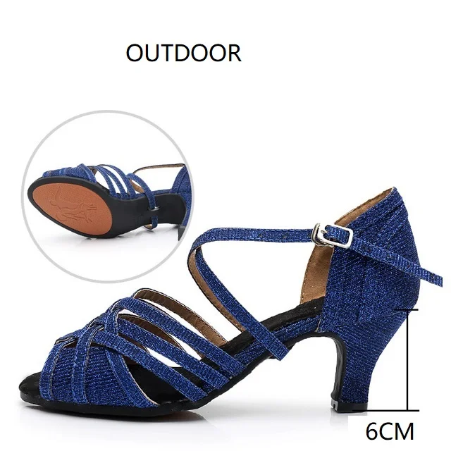 outdoor blue 6 cm Кроссовки; обувь для латинских танцев; женская обувь для взрослых; Новинка; Обувь для бальных танцев; спортивная обувь для бальных танцев; женская обувь с мягкой подошвой - Цвет: outdoor blue 6 cm