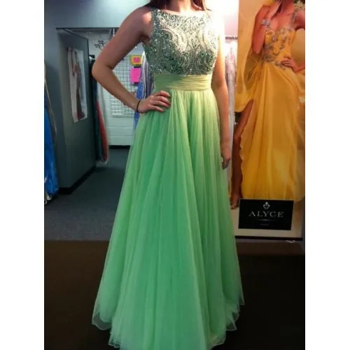 Backless Prom Dresses Scoop Neck Sleeveless Crystal Vestido De Festa Longo A-line Floor-length Long Homecoming | Свадьбы и торжества