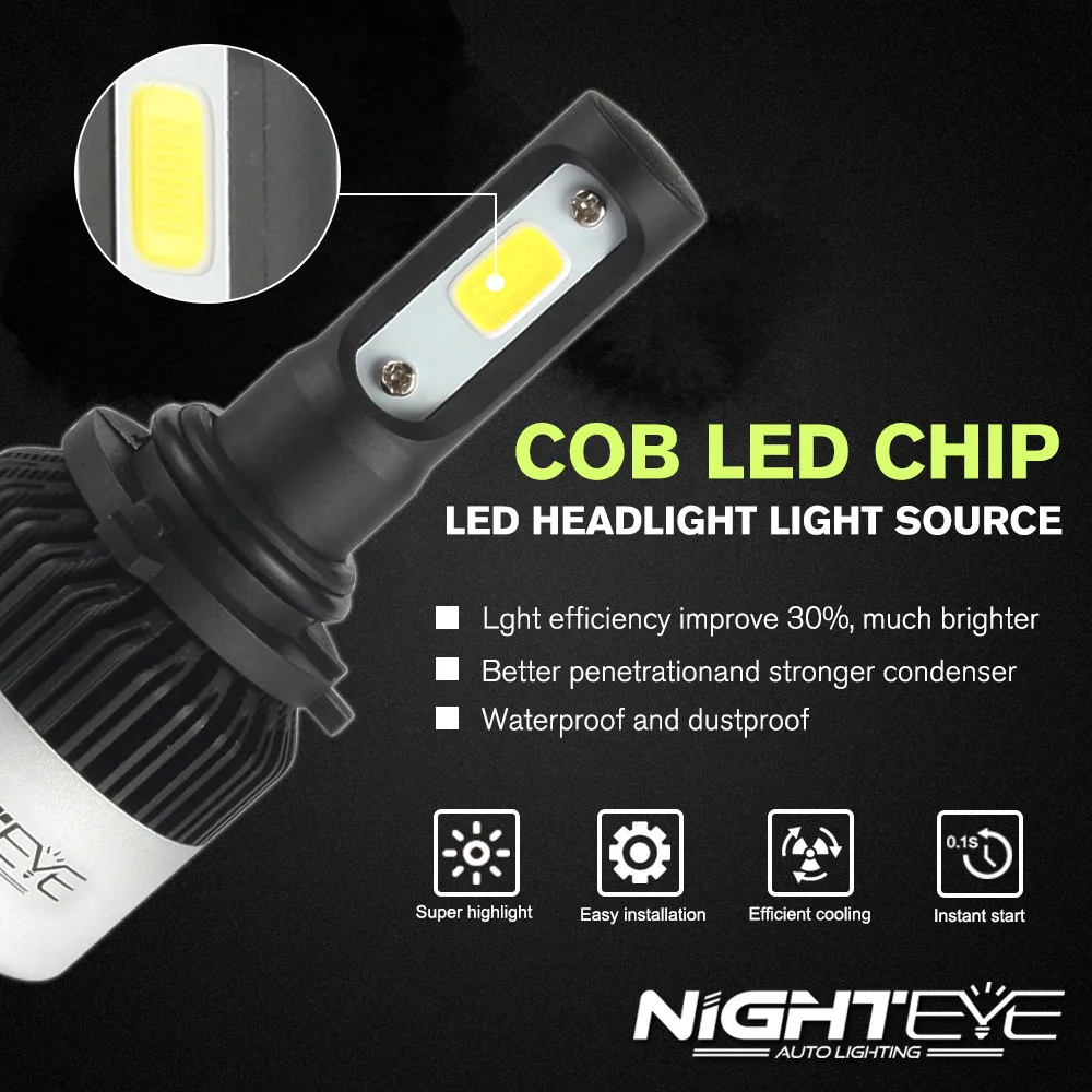 NIGHTEYE H3 светодиодный h7 voiture фар H4 светодиодный 9005 HB3 светодиодный H11 H8 H1 лампы для фар 9000LM 6500 k протовотуманная подсветка помощи при парковке 12 V
