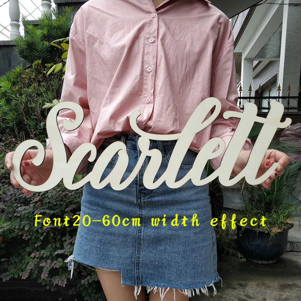 Деревянные персонализированные знаки с необработанным именем на заказ