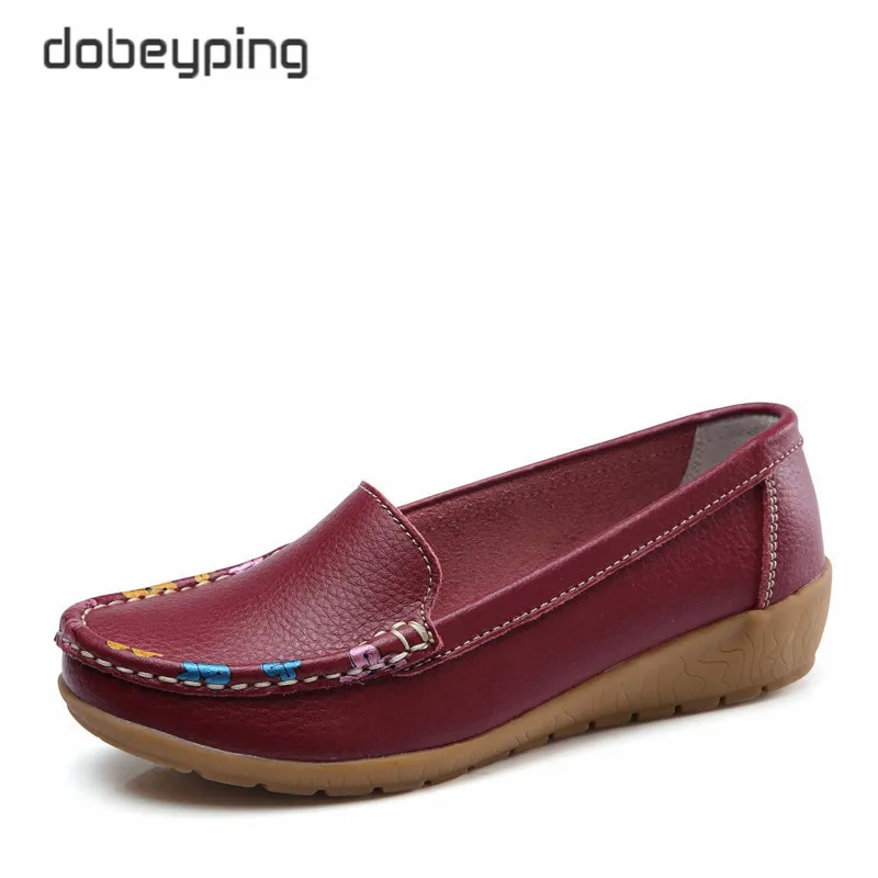 Туфли dobeyping женские из натуральной кожи лоферы без застежки плоская подошва