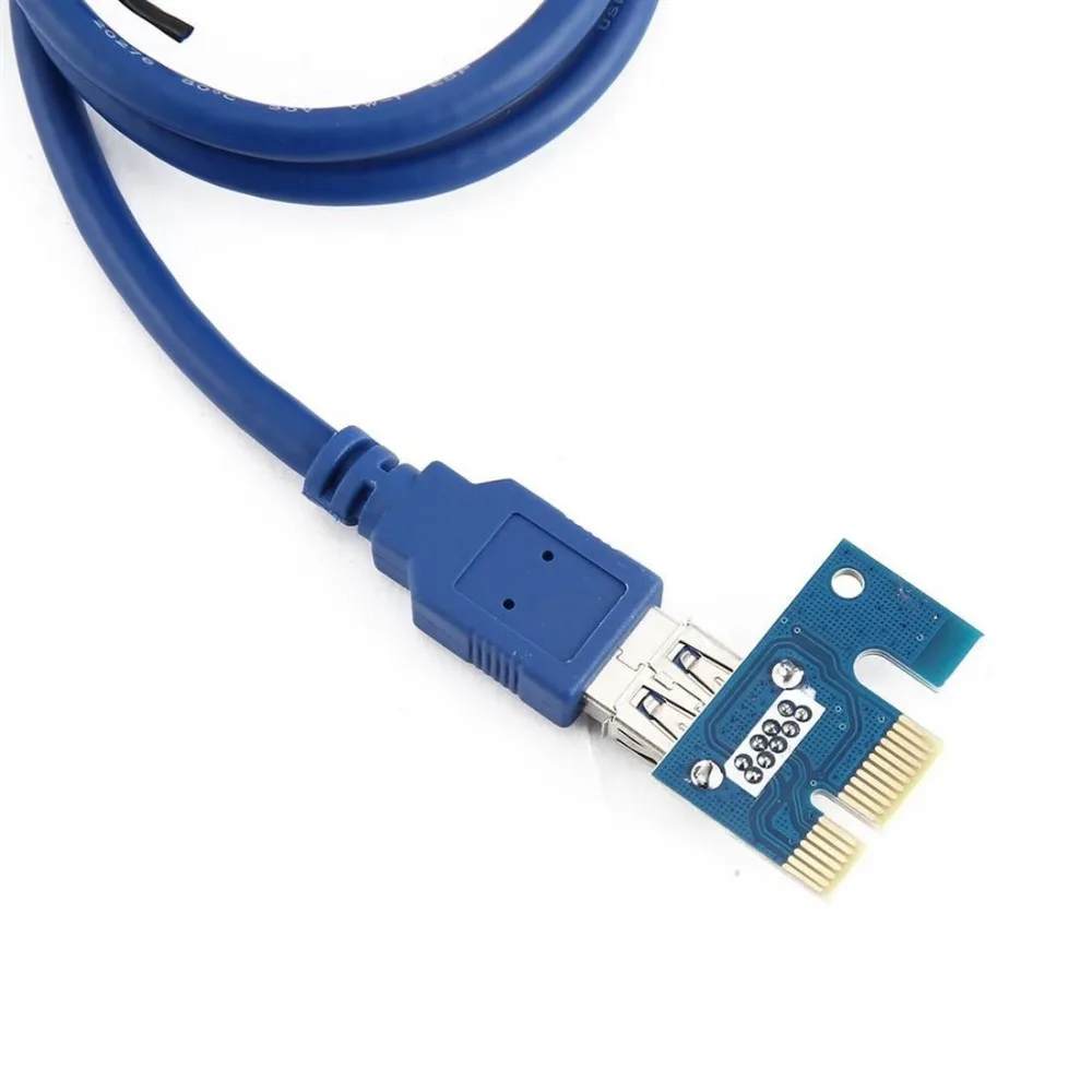 Power Interface PCI-E Extender 1X To 16X Extension Riser Card Cable | Электроника