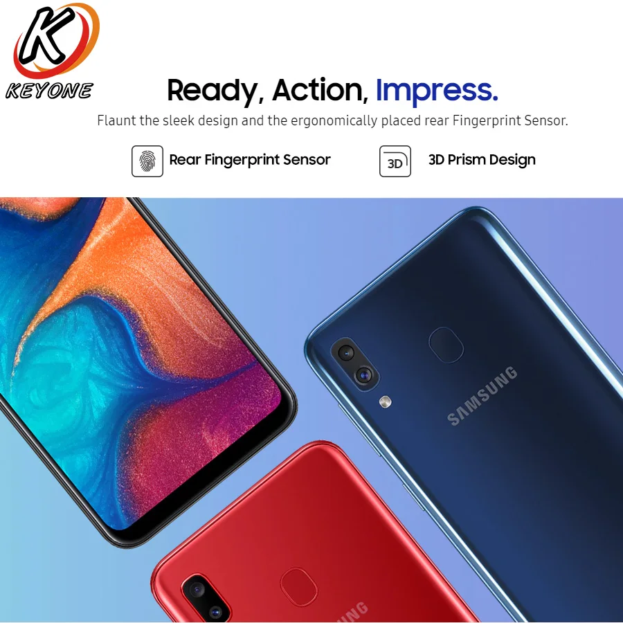 Новый Samsung Galaxy A20 A205GN DS мобильный телефон 6 4 дюйма 3 ГБ ОЗУ 32 Гб ПЗУ Exynos 7884