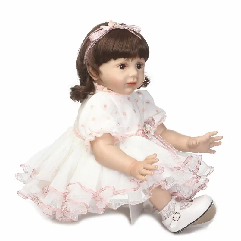 Реалистичная из мягкого силикона Reborn baby Dolls NPK 58 см ручной работы девочка