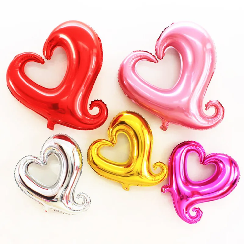 2018 Promotion New Helium Fashion 500pcs 18 Inch Hook Heart Shaped Balloon Foil Wedding Decoration Birthday Gogo Aluminum Toy | Дом и сад