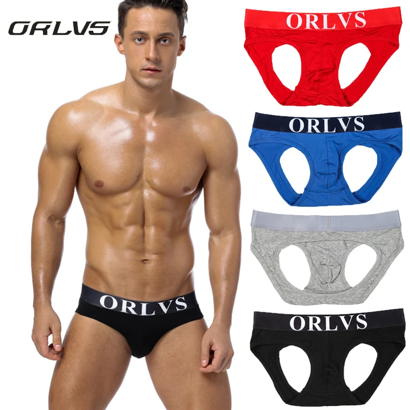 ORLVS Новый Для мужчин трусы хлопок дышащий Сексуальная Гей белье выпуклая Дизайн