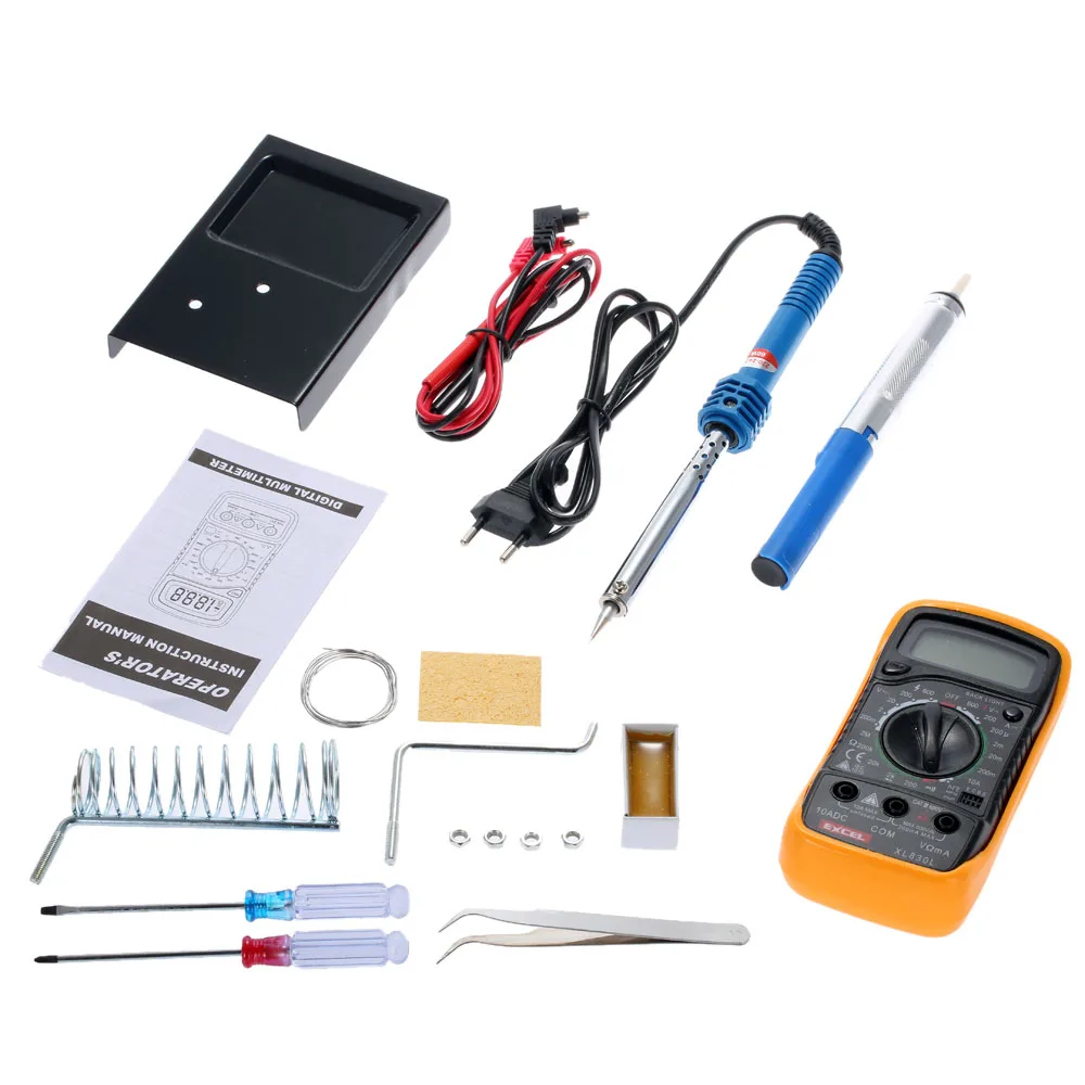 10 шт. набор инструментов для пайки с насосом удаления оловянной проволоки |