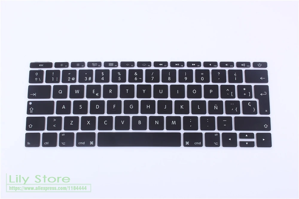 Силиконовый чехол для испанской клавиатуры защитный нового Macbook 12 A1534 и MacBook Pro 13