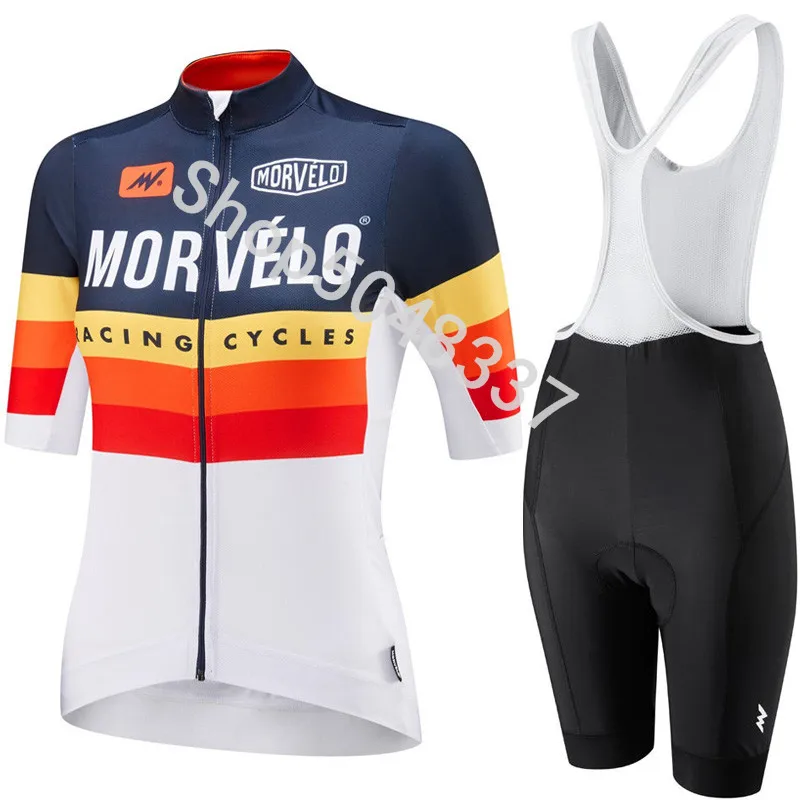 4 Женская летняя велосипедная майка Morvelo набор дышащая одежда для горного велосипеда Pro гоночный мотоцикл Велоспорт Джерси набор - Цвет: 4