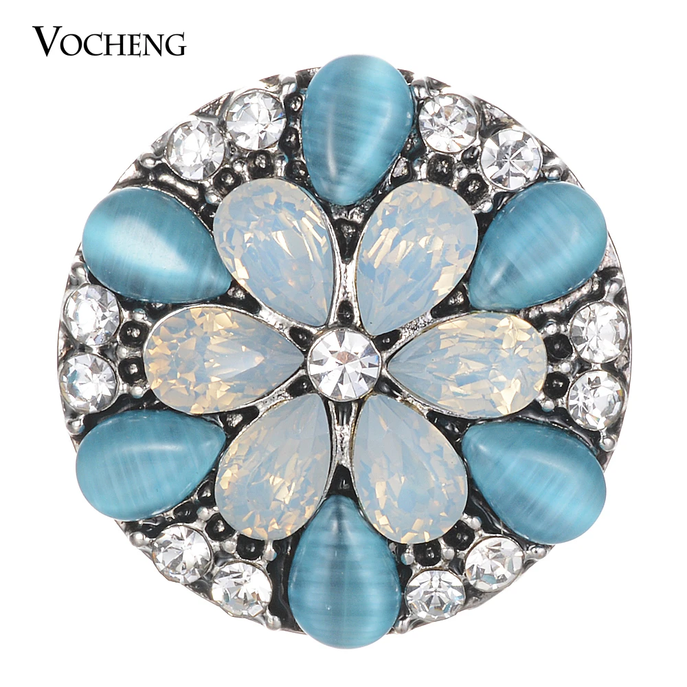 

10pcs/lot 18mm Round Rhinestone Snap Button Jewelry Ginger Metal 18mm Snap Buttons fit Snap Bracelet Bangles Vn-2024*10