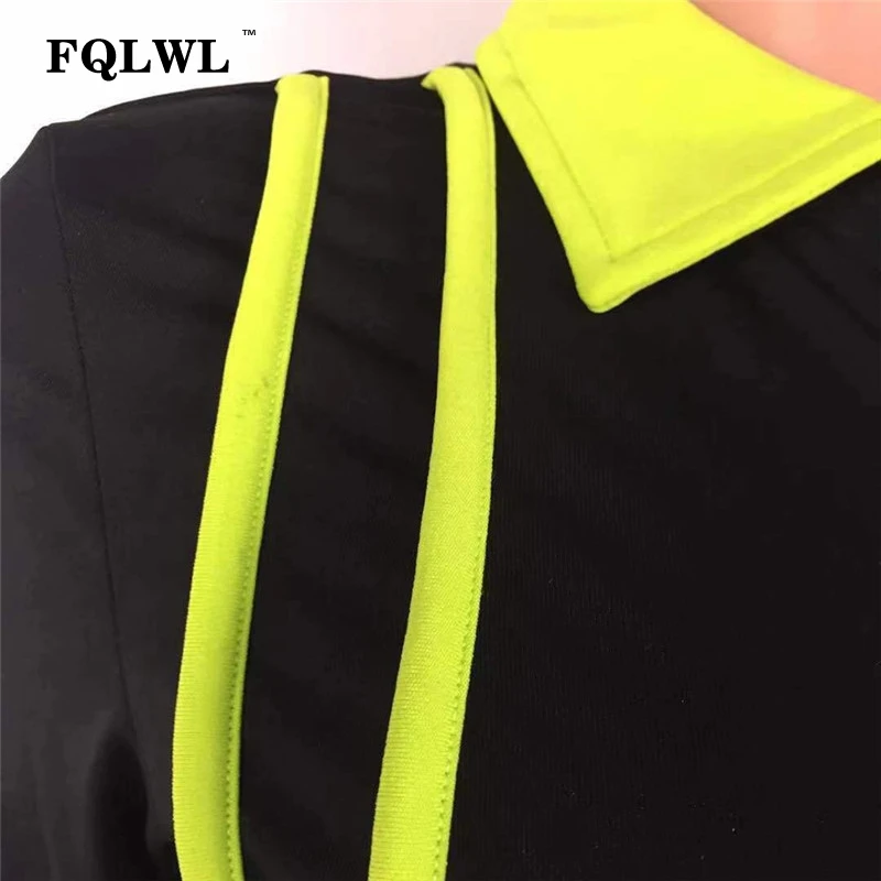 Женский Короткий комбинезон FQLWL облегающий сетчатый с длинными рукавами для