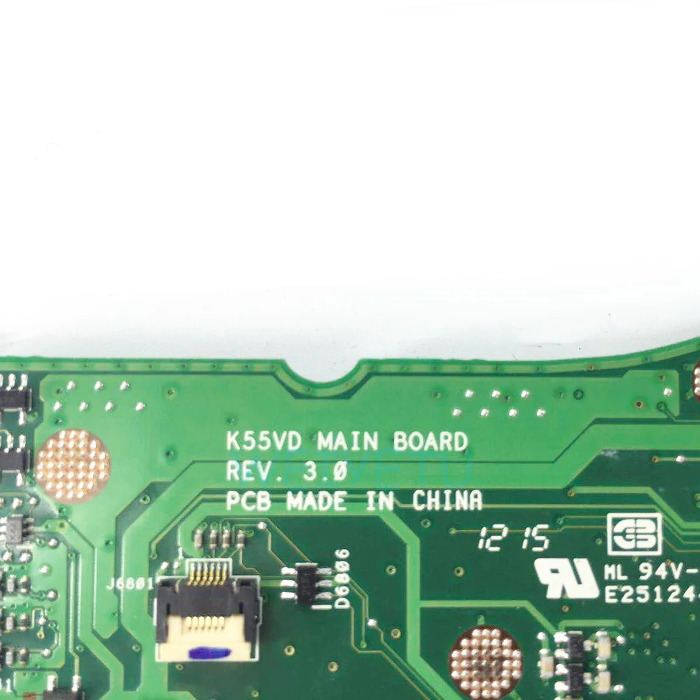 K55VD материнская плата для ASUS K55 K55V Intel ноутбук s989 HM76 60 N8DMB1701 B04 2 ГБ Rev 3 0|Компьютерные