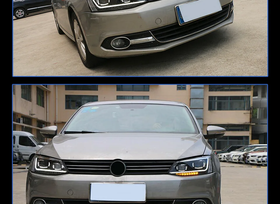 AKD автомобильный Стайлинг Головной фонарь для VW Jetta Mk6 светодиодный налобный фонарь 2011- R8 дизайн фары Drl Hid Bi Xenon автомобильные аксессуары
