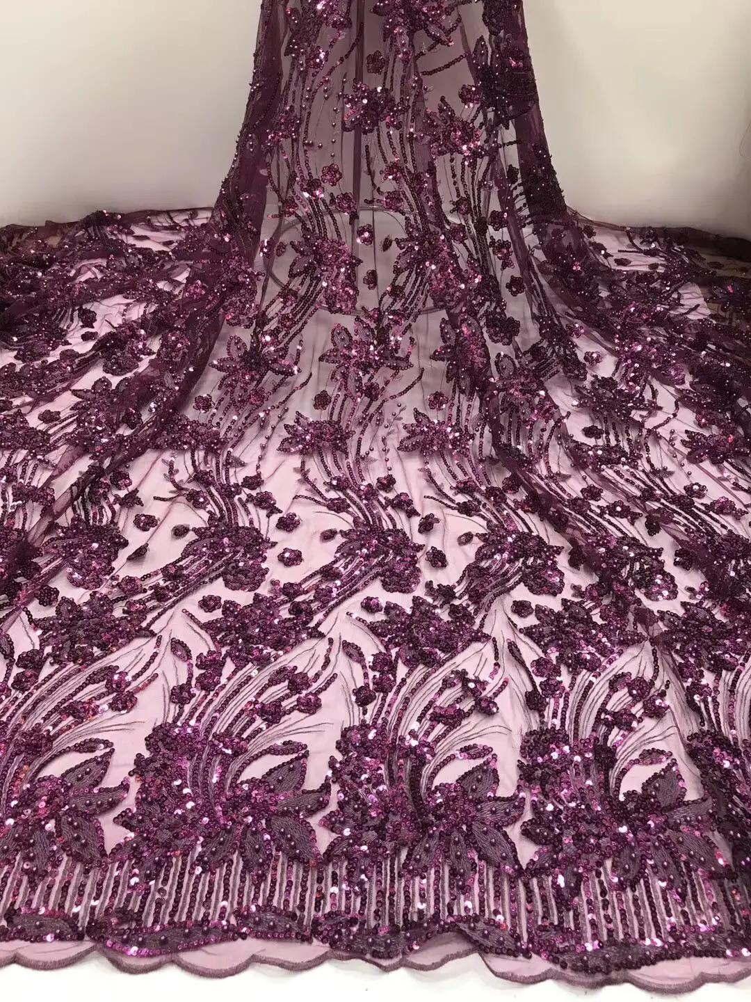 Темно синяя кружевная ткань ручной работы тяжелые жемчужные африканские платья