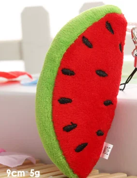Маленькая плюшевая кукла в виде арбуза 6 см цепочка с кулоном мягкая игрушка Декор подарок плюшевые