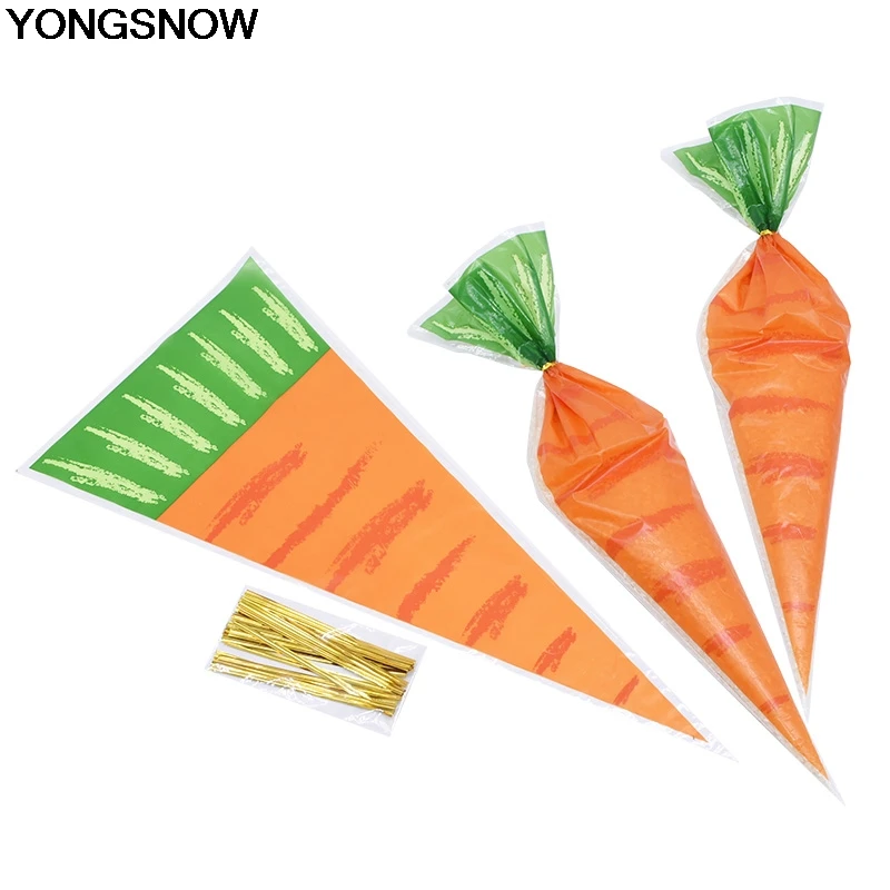 YONGSNOW 20 шт./лот пасхальный пластиковый конус форма морковки печенье шоколадная