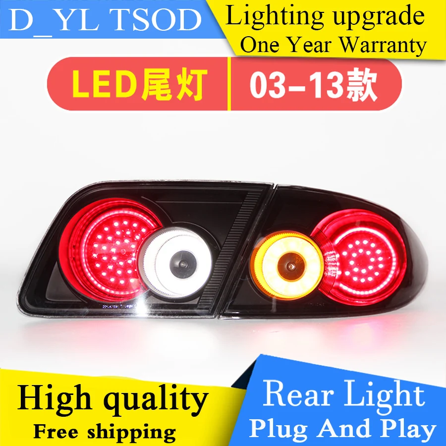 Car Styling for Mazda 6 Taillights 2003-2013 Mazda6 LED Tail Lamp Rear light DRL+Brake+Park+Signal led | Автомобили и мотоциклы