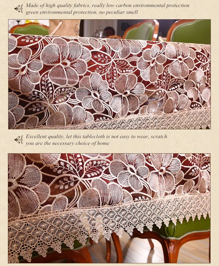 Proud Rose сельская стеклянная пряжа скатерть с вышивкой прямоугольная домашняя кружевная скатерть свадебное украшение скатерть