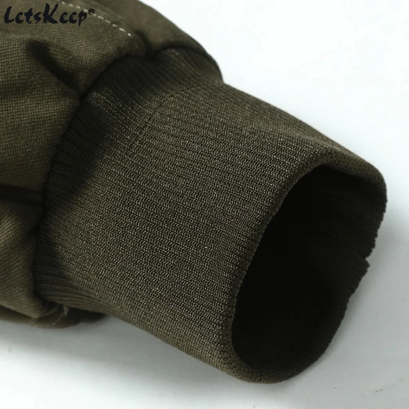 LetsKeep Осенняя военная куртка Мужская армейская зеленая повседневная бомбер