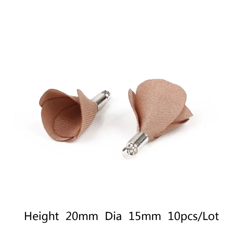 Brown 10pcs 15 мм большой выбор Цветы кисточки кулон для брелка серьги ожерелье DIY аксессуары DIY ювелирных изделий делая - Цвет: Brown 10pcs
