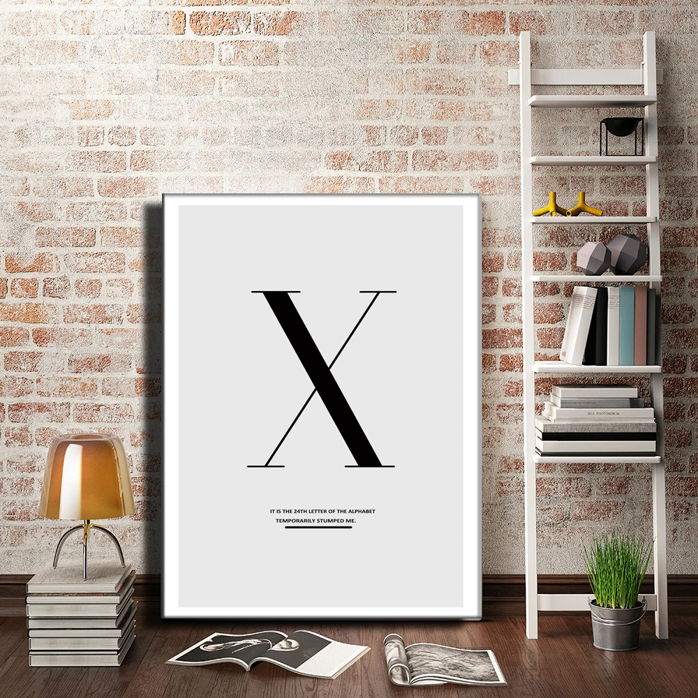 Абстрактная картина X означает неизвестное полотно Постер в скандинавском стиле