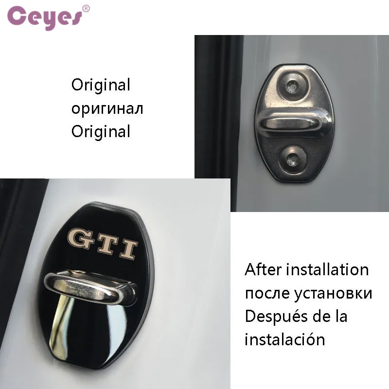 Ceyes автомобиля Логотипы марок автомобилей Стайлинг Fit для Volkswagen GTI Tiguan Мужские