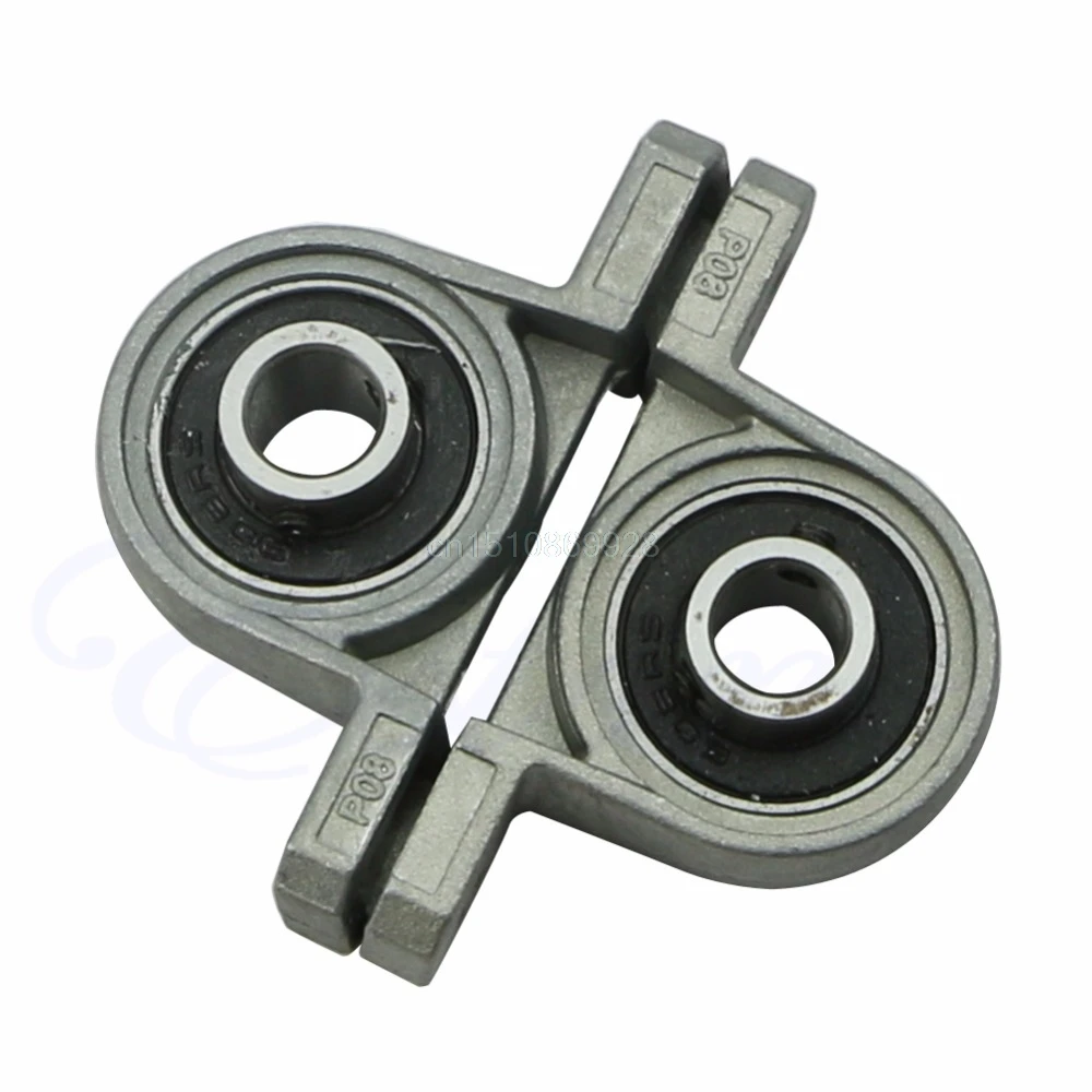 

2Pcs Zinc Alloy Diameter 8mm Bore Ball Bearing Pillow Block Mounted Support KP08
