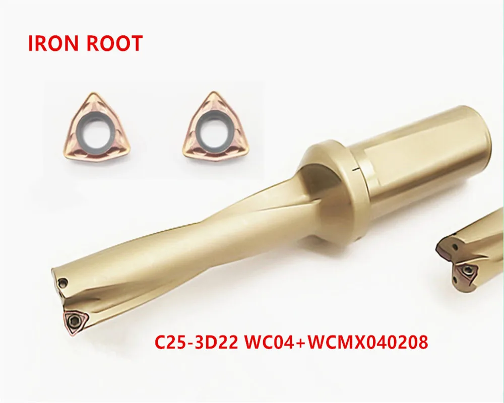 

Индексируемая дрель New1P C25-3D22 WC04 U drill + 2P WCMX040208-FZ 6115 вставка