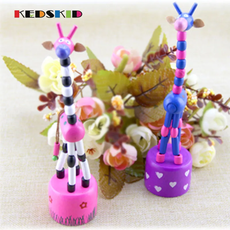 1 шт. горячие игрушки мини деревянная игрушка жираф для детей подарок на день