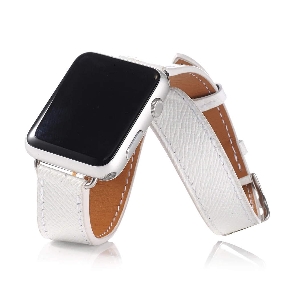 Aivtalk ремешок из натуральной кожи для Apple Watch 42 мм 38 часов браслет двойная петля iwatch