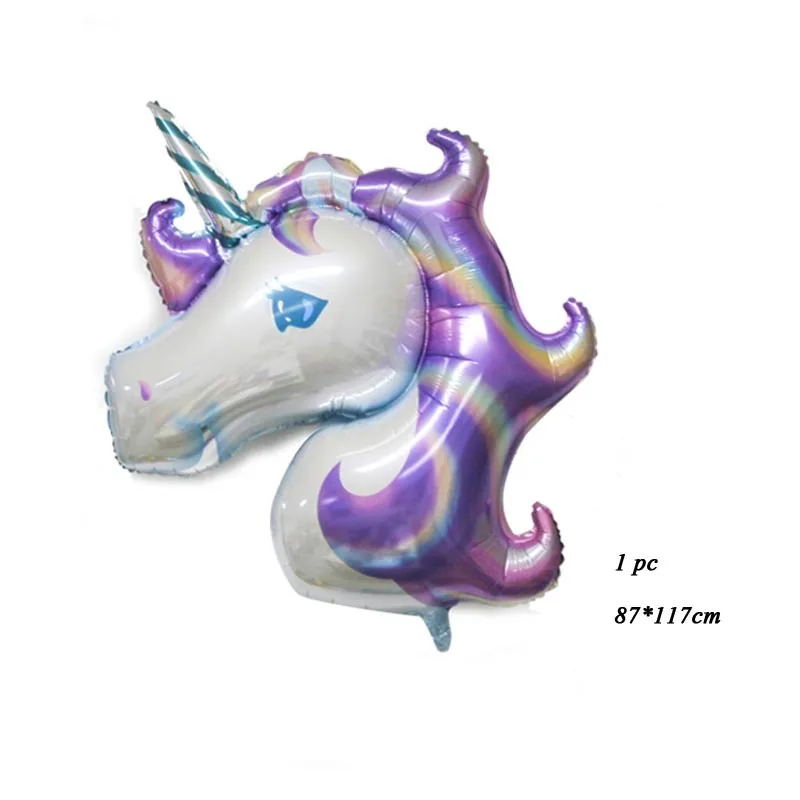 1PC Balloons 2 1 компл. Розовый/Синий Единорог вечерние одноразовые посуда бумажный шарик салфетка/тарелка/чашка детский душ детские предметы для украшения дня рождения - Цвет: 1PC Balloons 2