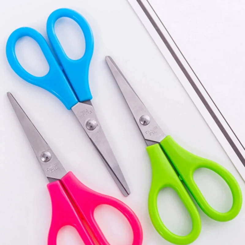 1 шт. безопасные разноцветные ножницы металлические и пластиковые DIY Скрапбукинг