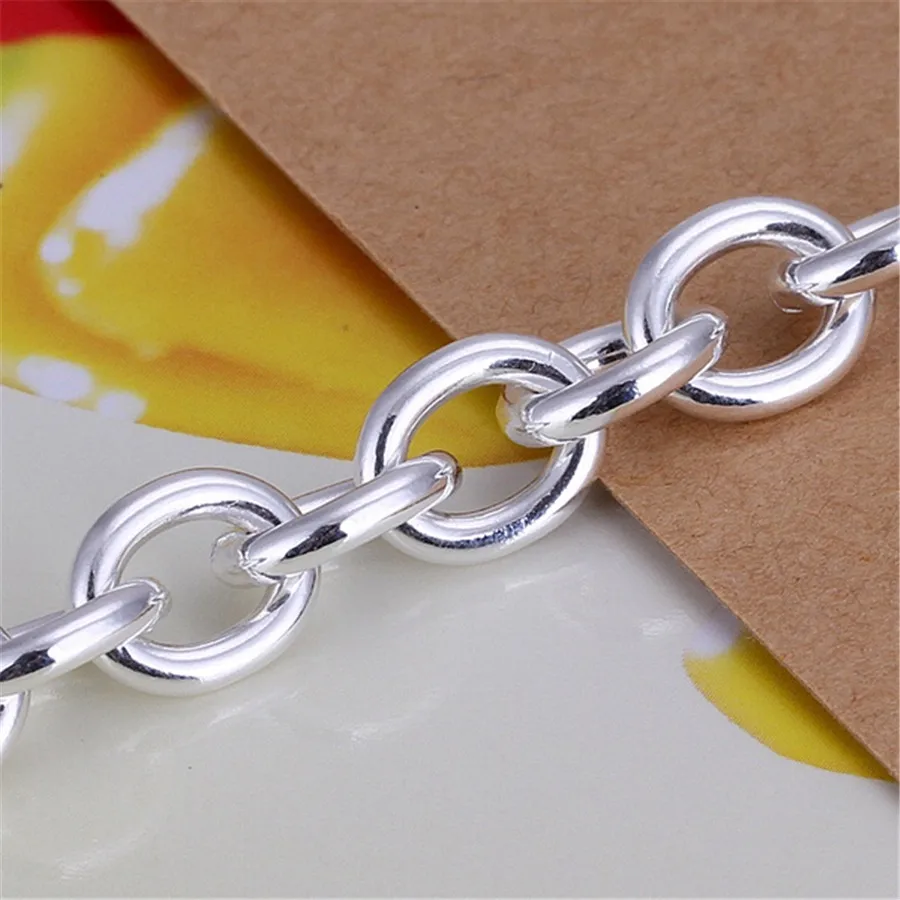 Элегантные Подвески в виде сердца серебряные браслеты с пряжкой на болтах модные