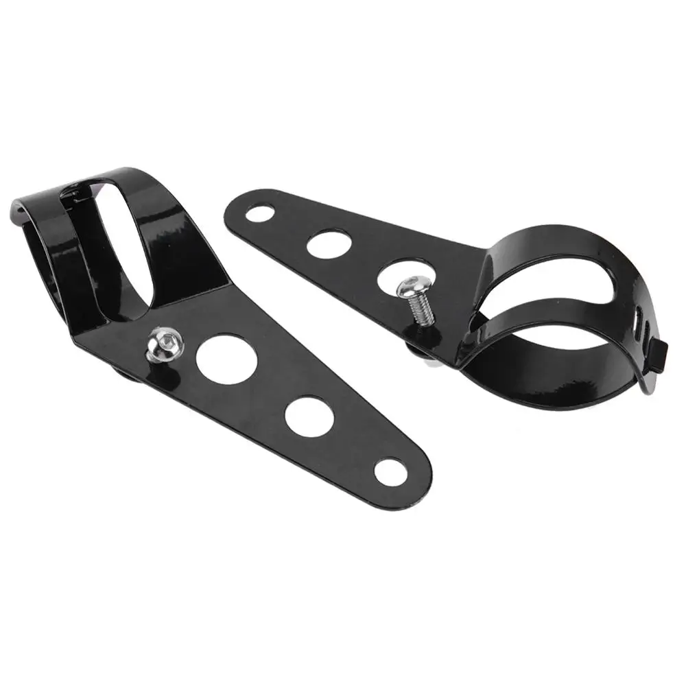 Bracktes Мотоцикл Металлический Ретро гриль маска передняя фара с Bracktes для Harley Кафе Racer Chopper Bobber мотор фары для мотороллера - Цвет: Bracktes