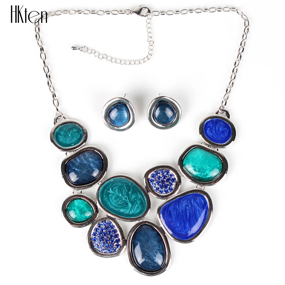 Женский комплект свадебных украшений MS17081 Свадебный с ожерельем красного