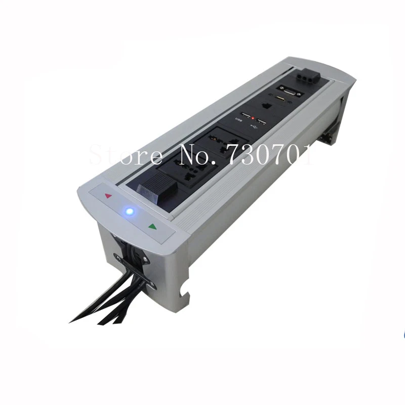 Моторизированная Концевая мебельная розетка av с разъемом питания вращающаяся