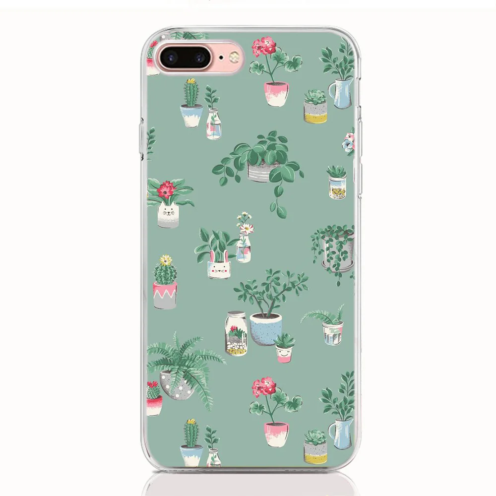 Милый чехол С КАКТУСОМ для iphone X XR XS MAX 4 4s 5 5S SE 6 6 S 7 8 9 Plus для iPod Touch 6 Футляр для телефона