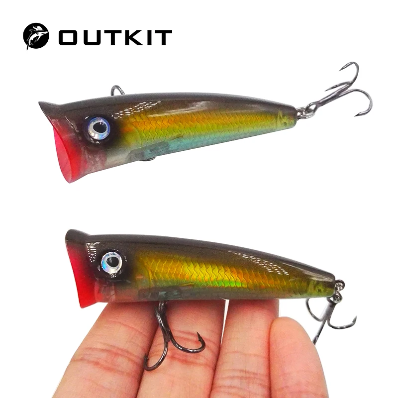 OUTKIT 1 шт. 7 см 11 г Поппер рыболовные приманки 3d глаза Crankbait воблеры снасти для