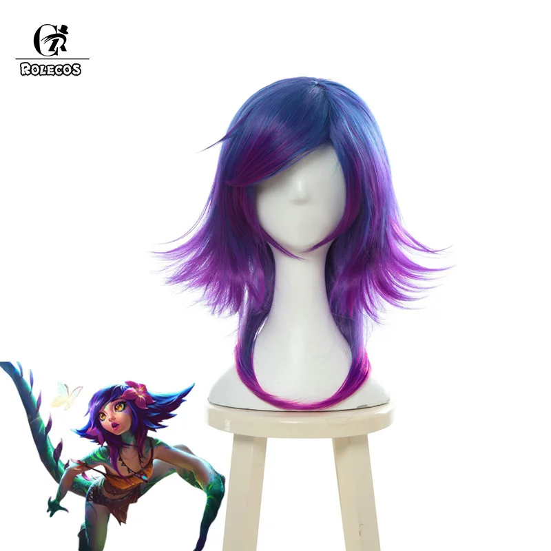 

ROLECOS LOL Neeko Cosplay Headwear The Curious Chameleon Game Cosplay New Character Cosplay Mix Color Women Hair