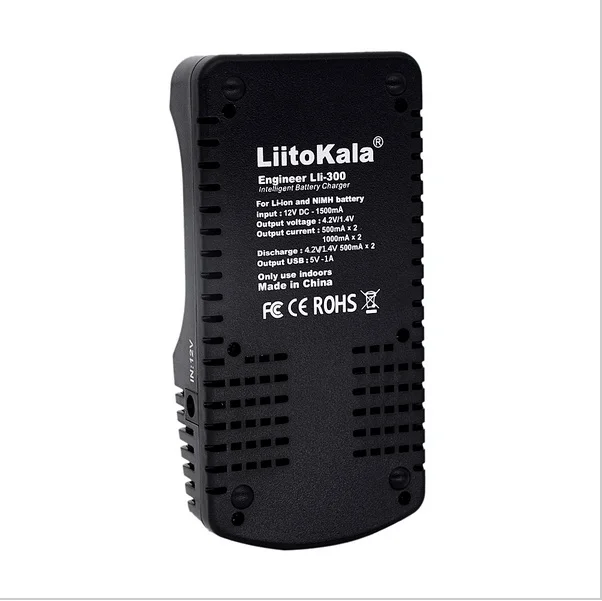 

Liitokala lii300 LCD 3.7V/1.2V AA/AAA 18650/26650/16340/14500/10440/18500 Battery Charger with screen 5V 1A