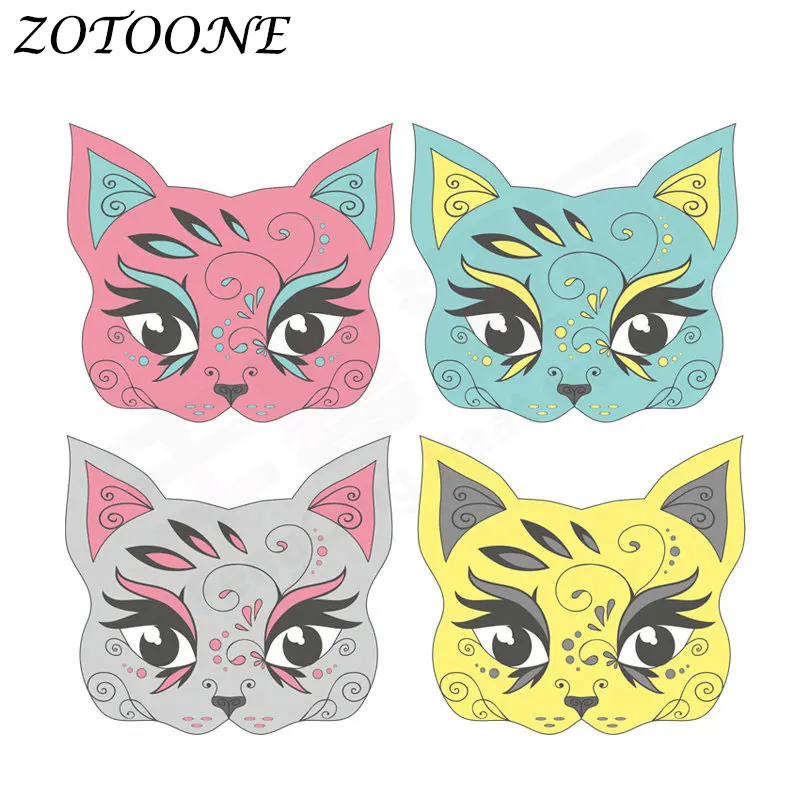 

ZOTOONE Iron on Transfers Patch for Clothing Thermo Stickers Animal Cat Patches Applique on Clothes Heat Transfers for Clothes E