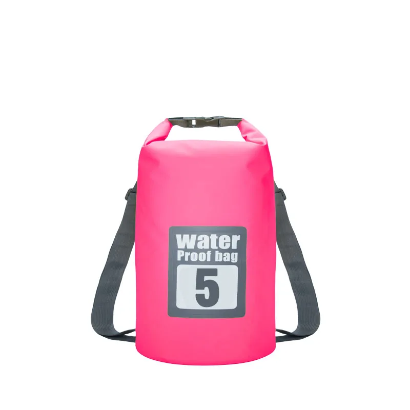 5L Rose 5L/10L/15L/20L Водонепроницаемый сухой мешок сумка для хранения сумка для плавания Каякинг каноэ Рыбалка двойные ремни - Цвет: 5L Rose