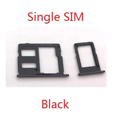 Single SIM Black SIM для Samsung Galaxy J3, J5, J7 года/J330 J530 J730F sim-карты лоток адаптер держателя слота аксессуары. Один/двойной - Цвет: Single SIM Black