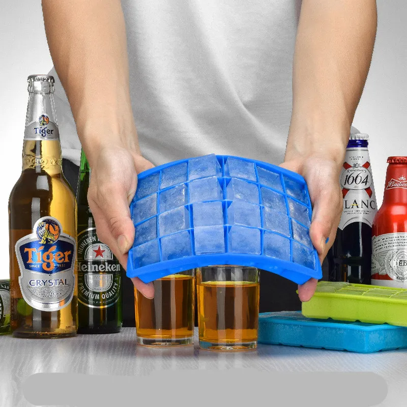 24 Сетки лотки с формами для кубиков льда DIY десерт Коктейльная форма квадратной формы сока фруктовый лед плесень бар аксессуары