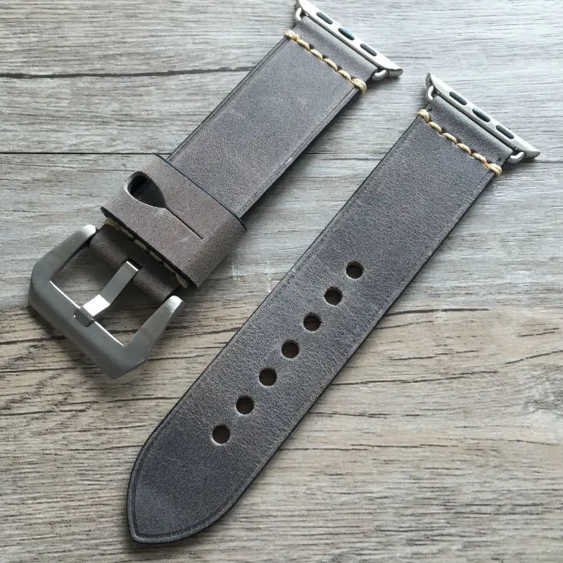 Ремешок из натуральной кожи для Apple watch band 44 мм 40 браслет iWatch 42 38 apple series 3 4 5 se 6 |