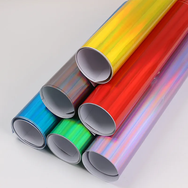 7 видов цветов для выбора голографической лазерной хромированной виниловой