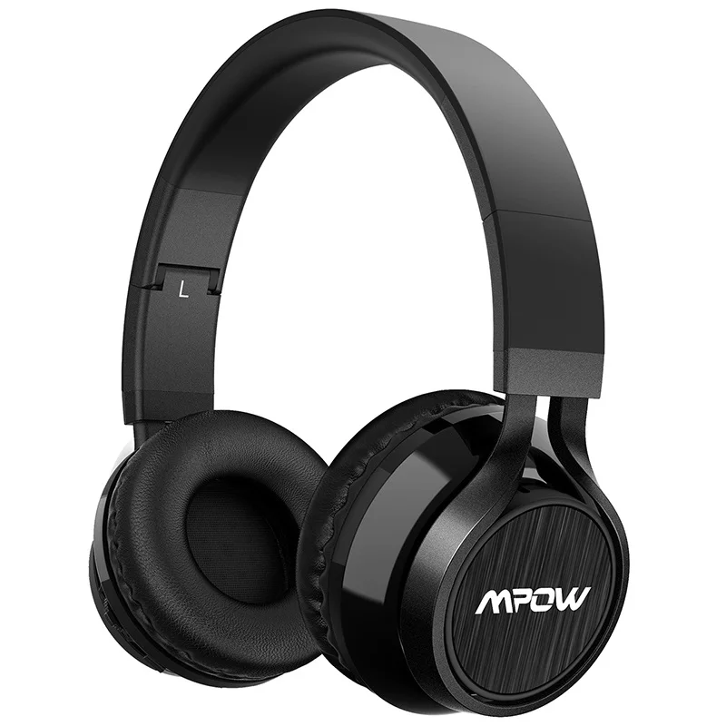 Black Новинка, Mpow Thor Bluetooth 4,2, проводная беспроводная гарнитура, Складные стерео наушники для звонков с разъемом 3,5 мм и микрофоном - Цвет: Black